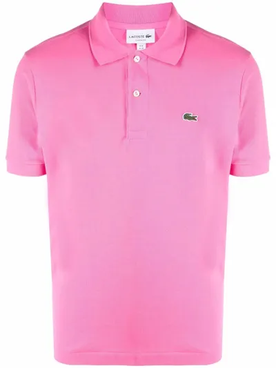 Lacoste Mens Pink Cotton Polo Shirt