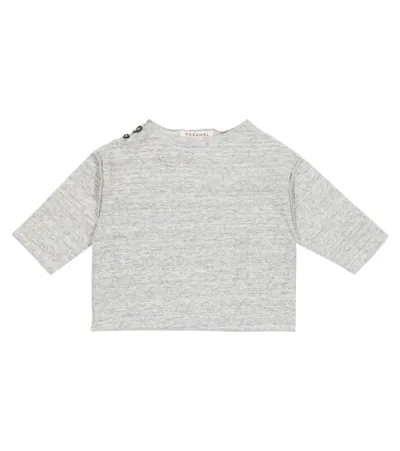 Caramel Baby Hosta Cotton T-shirt In Grey Mealnge