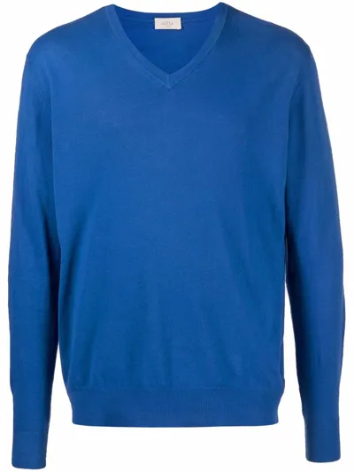 Altea V-neck Knit Jumper In Blau