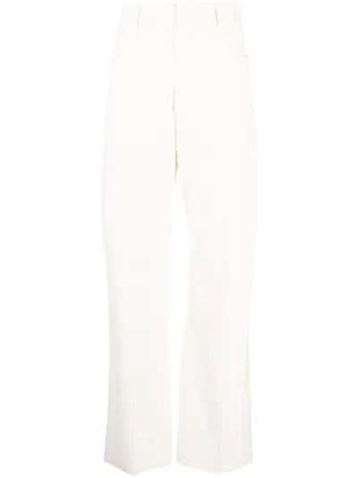 Jacquemus Sauge High-waist Straight Trousers In White