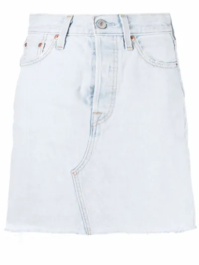 Levi's Raw-cut Hem Denim Skirt In Blue