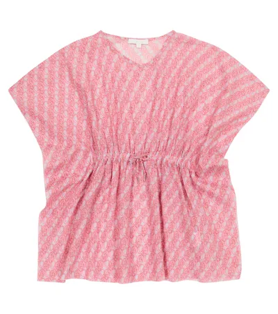 Chloé Kids' Printed Cotton Dress In Pink