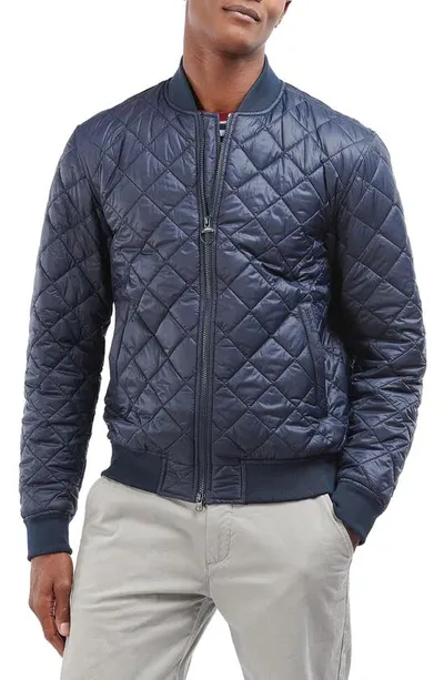 Barbour Galento Quilted Bomber Jacket In Navy