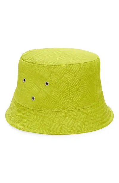 Bottega Veneta Intrecciato Jacquard Bucket Hat In Kiwi