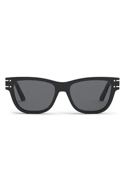 Dior Signature 54mm Rectangular Sunglasses In Black