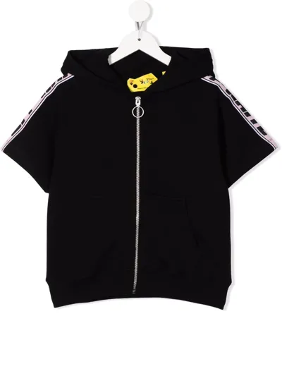 Off-white Kids' Little Girl's & Girl's Logo Band Zip Hoodie In Black