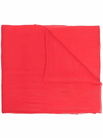 Emporio Armani Metallic-detail Scarf In Red