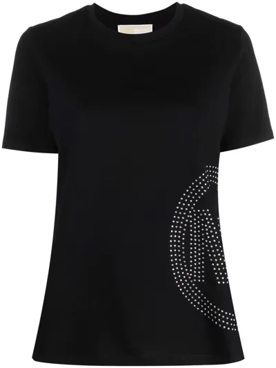 Michael Michael Kors Logo-embellished Short-sleeve T-shirt In Schwarz