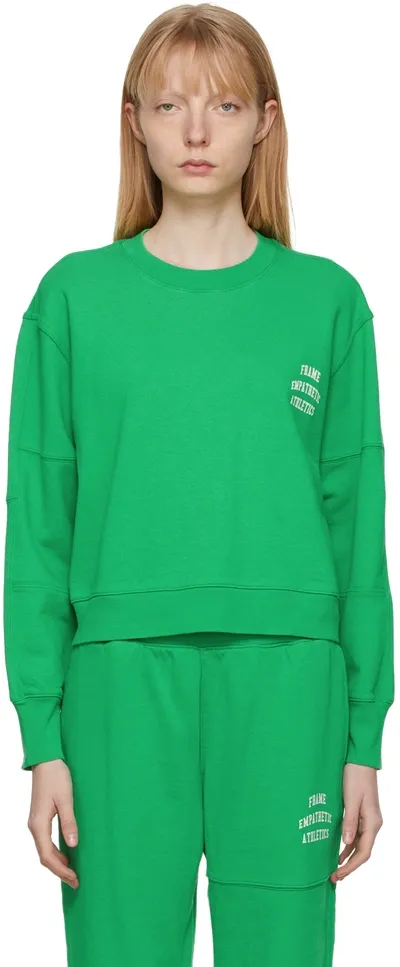 Frame Crewneck Empathetic Athletes Sweatshirt In Grass Green