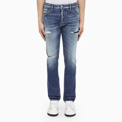 Dsquared2 Men's Cool Guy Bleached Destroyed Jeans In Blue