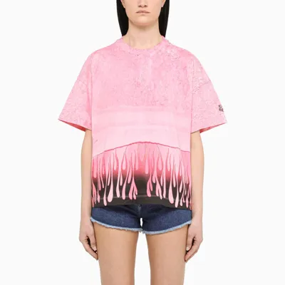 Kenzo Pink Printed Crewneck T-shirt