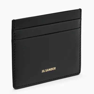 Jil Sander Black Leather Credit Card Holder