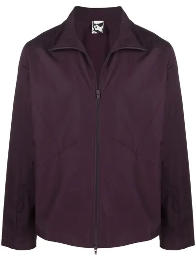 Gr10k Lightweight Zip-up Cotton Jacket In Purple