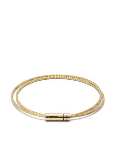 Le Gramme 18kt Polished Yellow Gold Le 15 Grammes Double Cable Bracelet