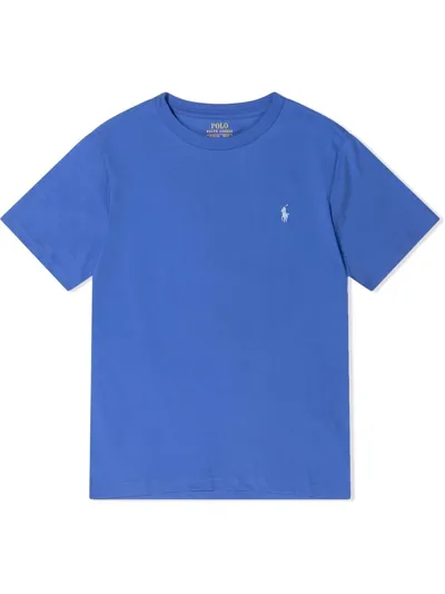 Ralph Lauren Kids' Polo Pony Cotton T-shirt In Blue