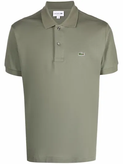 Lacoste Chest Logo-patch Polo Shirt In Green