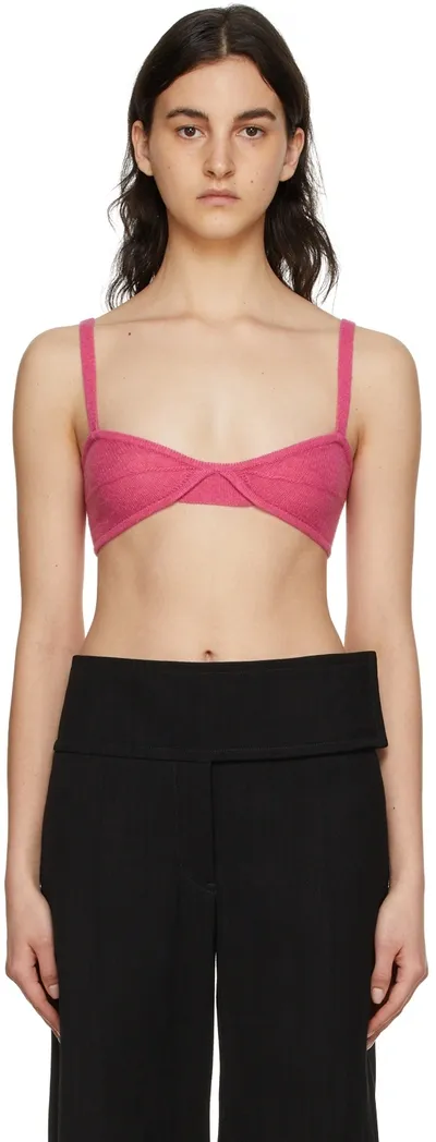 Khaite Eda Cashmere Bralette In Pink