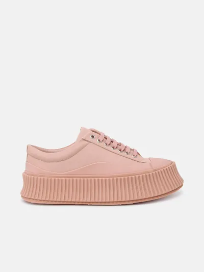 Jil Sander Canvas Chunky Sneakers In Pink