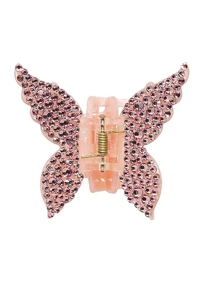 Emi Jay For Fwrd Crystal Papillon Clip In Bellini & Pink