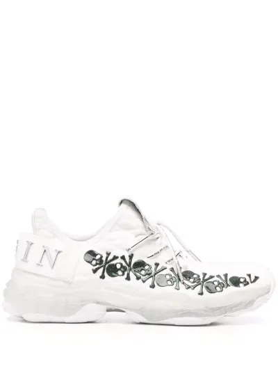 Philipp Plein Hyper Shock Runner Sneakers In White