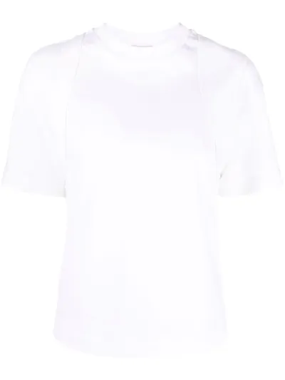 Alexander Mcqueen Seam-detailed Cotton T-shirt In White