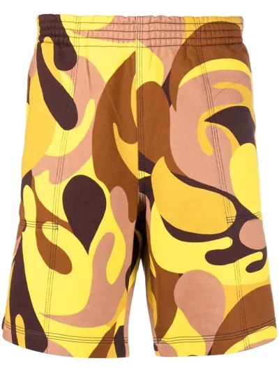 Marni Abstract-print Track Shorts In Multi