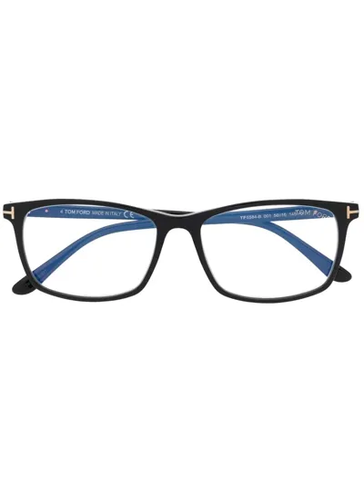 Tom Ford Block Rectangular Glasses In Black