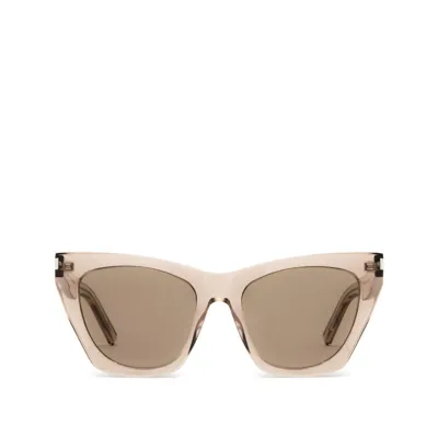 Saint Laurent Sl 214 Transparent Pink Female Sunglasses