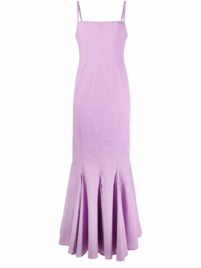 Giuseppe Di Morabito Perforated Diamond Patterned Dress In Violett