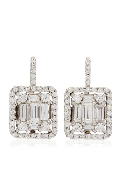 Mindi Mond Mega Clarity 18k White Gold Diamond Earrings