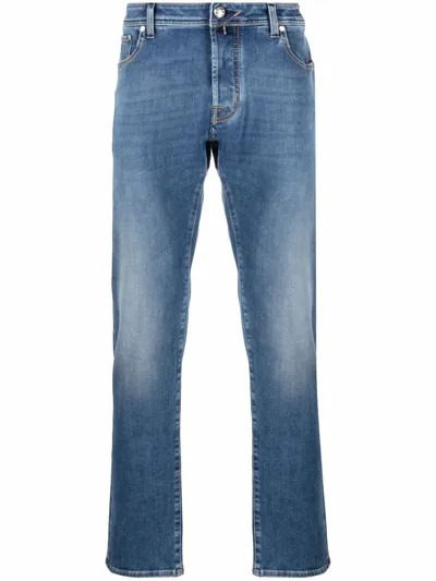 Jacob Cohen Mid-rise Straight Leg Jeans In 蓝色