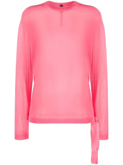 Sara Lanzi Crew-neck Jumper In Rosa