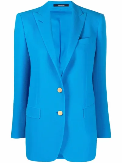 Tagliatore Single-breasted Blazer In Blau