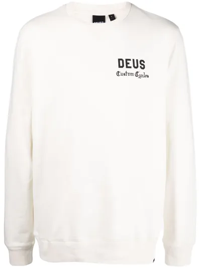 Deus Ex Machina Logo Long Sleeve Sweatshirt In Nude