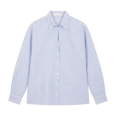 Vanessa Bruno Druyat Striped Shirt In Blanc Bleu