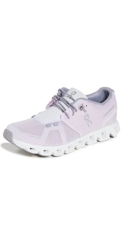 On Cloud 5 Terry Sneaker In Violet