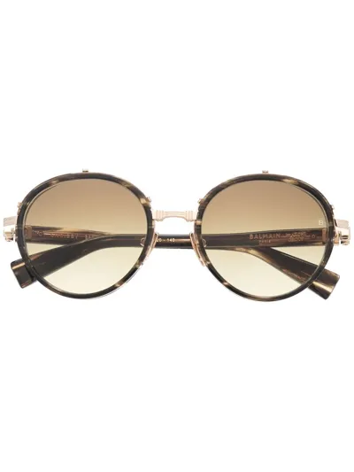 Balmain Eyewear Round Tortoiseshell-frame Sunglasses