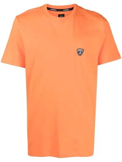 Automobili Lamborghini Logo-print T-shirt In Orange