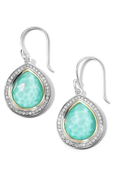 Ippolita Women's 2t Rock Candy Teardrop 18k Gold, Sterling Silver, Turquoise & Diamond Earrings