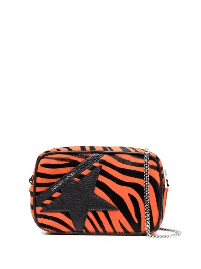 Golden Goose Mini Star Crossbody Bag In Orange/black