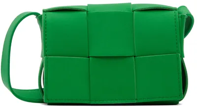 Bottega Veneta Green Cassette Shoulder Bag In 3722 Parakeet Gold