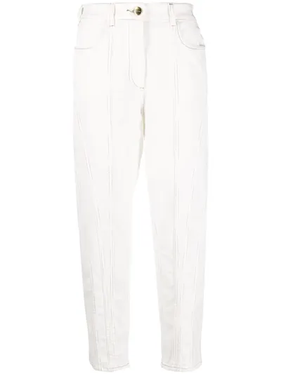 Missoni Paneled Straight-leg Ankle Jeans In Marshmallow 14300