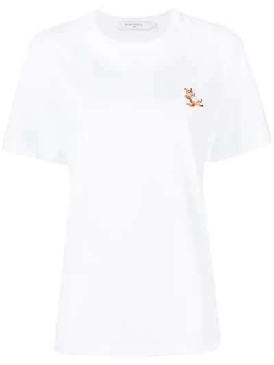 Maison Kitsuné White Chillax Fox Patch Classic T-shirt