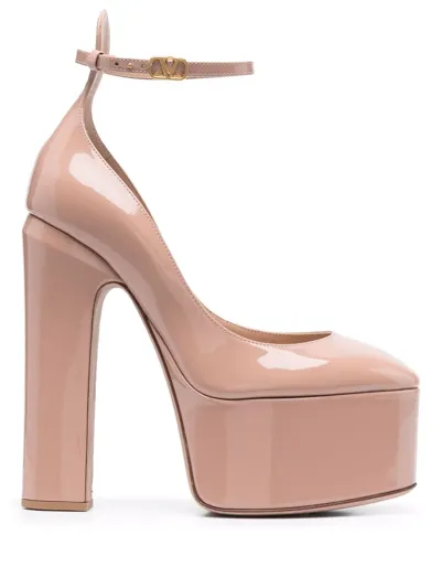 Valentino Garavani Tan-go Patent Leather Pumps In Rose Cannelle