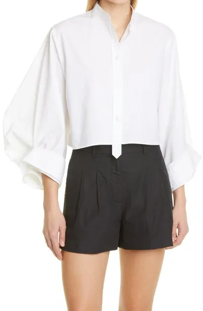 Twp Morning After Silk Button-up Shirt In Ivory