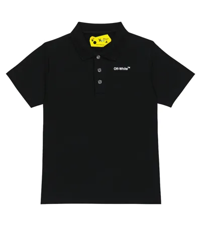 Off-white Kids' Little Boy's & Boy's Rubber Arrow Polo Shirt In Black White