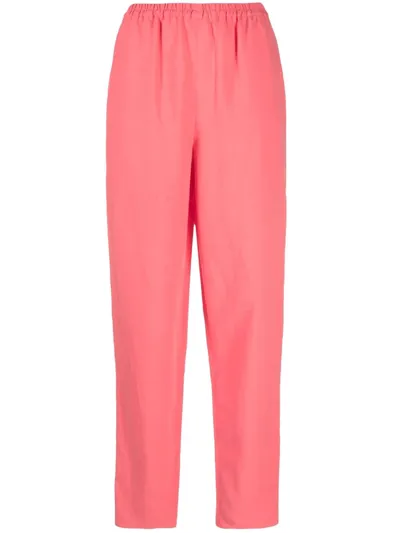 Emporio Armani Elasticated Track-pants In Pink