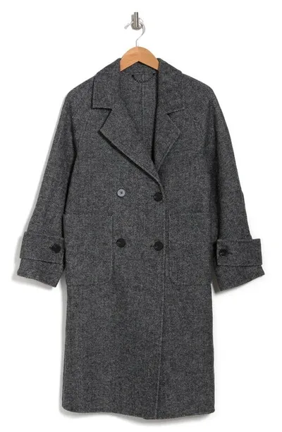 Belle & Bloom Rumor Has It Wool Blend Coat In Charcoal