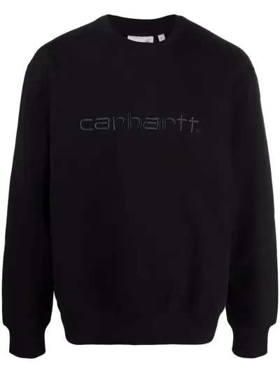 Carhartt Embroidered-logo Sweatshirt In Schwarz