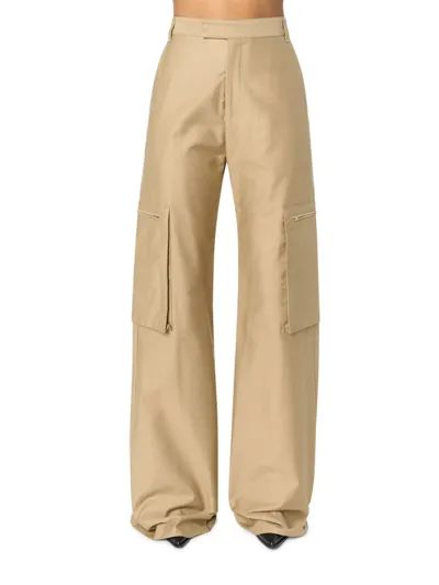 Amiri Canvas Wide-leg Cargo Pants In Light Khaki